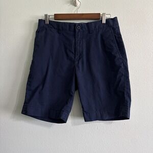 Polo Ralph Lauren Men's Navy Chino Shorts Flat Front Size 31 Classic Fit 9"